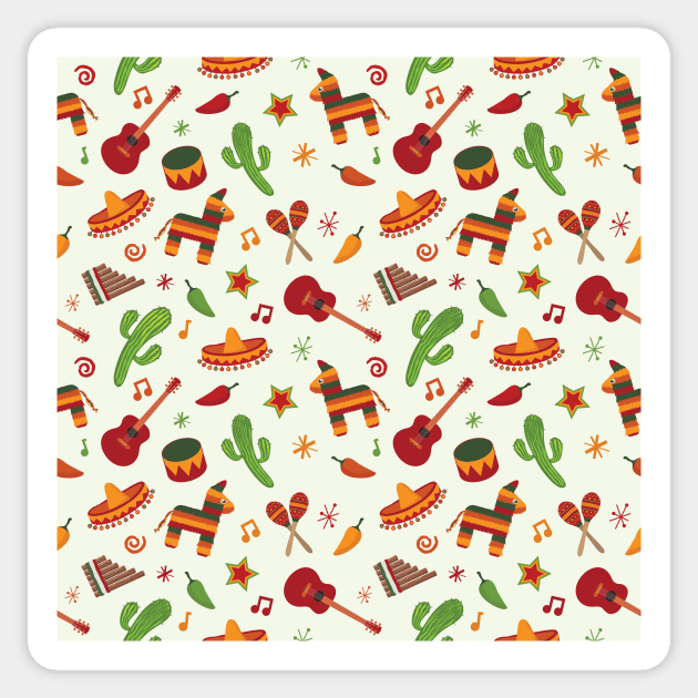 Mexican Music Pattern Sticker by Blue-Banana